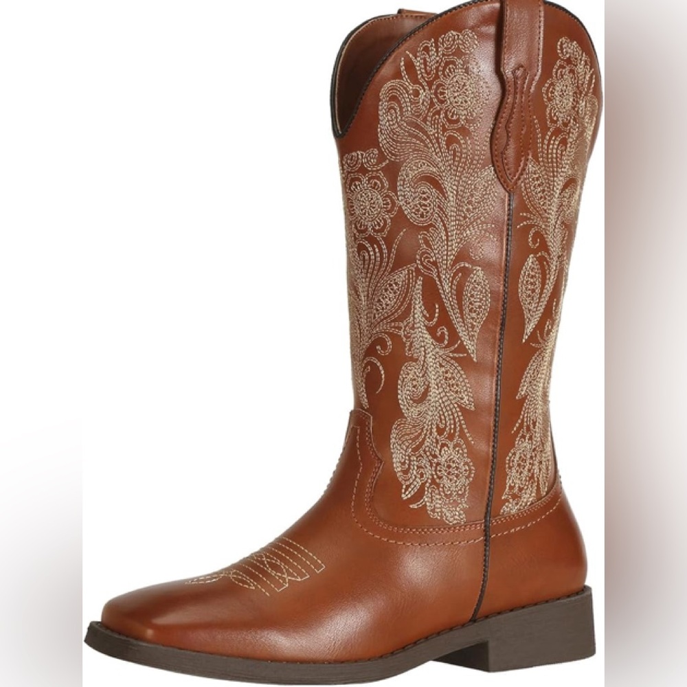 J's.o.l.e Women's Floral Embroidered Cowboy Boots. Size 42/11.5. Like New.